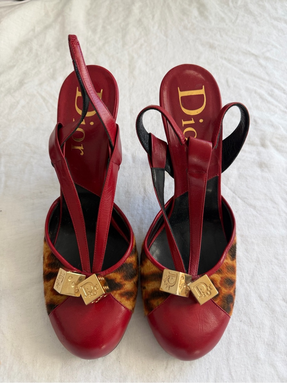 Rare Christian Dior by Galliano Leather Ponyhair Slingback Heels - Picture 6 of 14